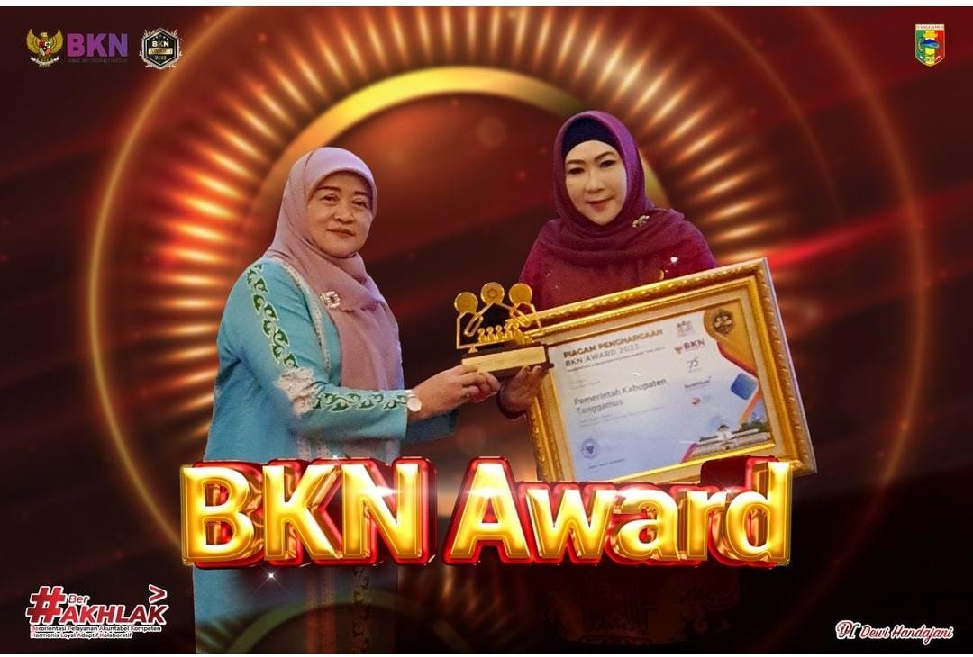 BKN Award 2023 Kabupaten Tanggamus Borong 3 Penghargaan