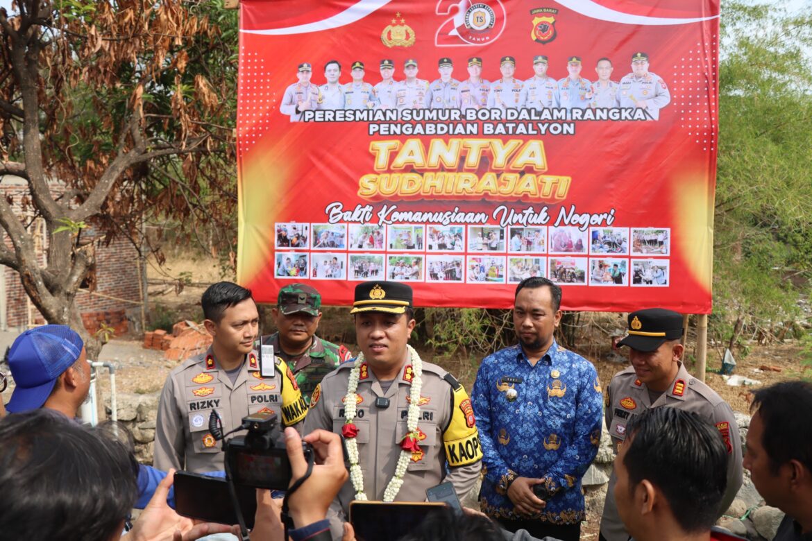 20 Tahun Pengabdian Batalyon Akpol 2003 Tantya Sudhirajati, Kapolres Cirebon Kota Resmikan Pembangunan Sumur Bor