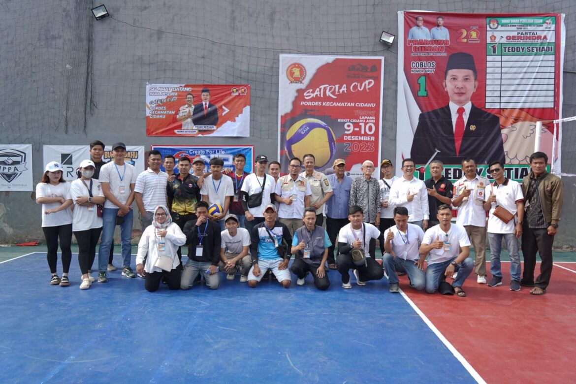 Satuan Relawan Indonesia Raya (SATRIA)Kabupaten Sukabumi Adakan Turnamen Bola Volli Tingkat Desa sekecamatan Cidahu