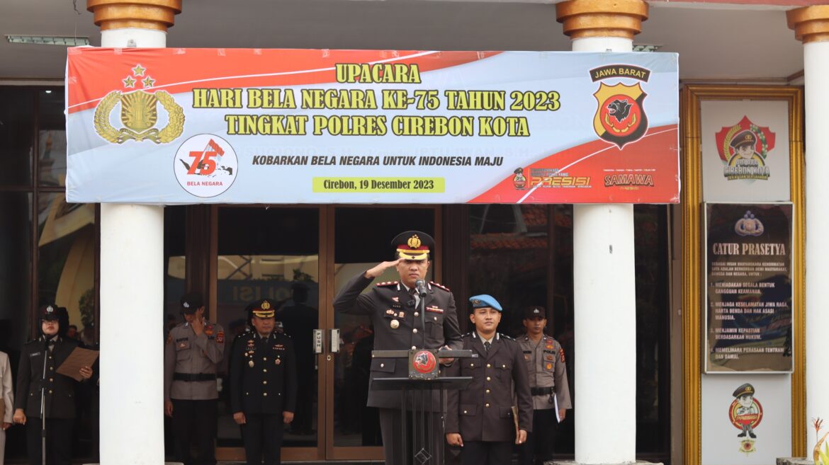 Kapolres Cirebon Kota Pimpin Upacara Hari Bela Negara ke-75 Tingkat Polres Cirebon Kota