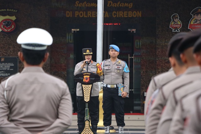 Apel Perdana Kapolresta Cirebon Ingatkan Jajarannya Tingkatkan Upaya Preemtif dan Preventif