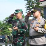 Apel Gelar Pasukan, Patroli Skala Besar & Bulan Bakti TNI-Polri Kodim Mojokerto Bersama Polres Siap Amankan Pemilu 2024