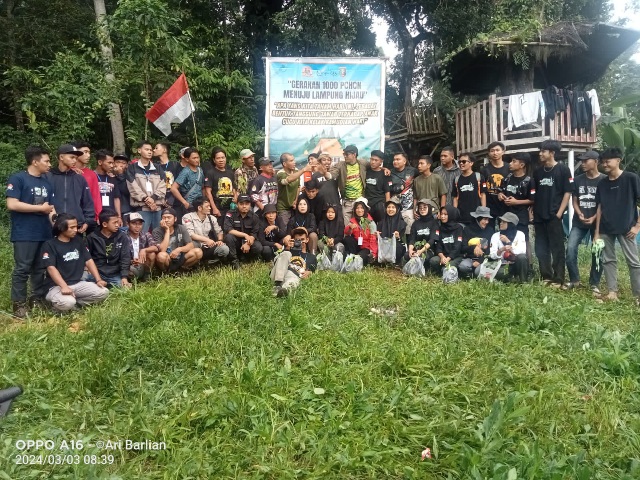 Komunitas Pedaki Lampung( KOPELA) Mengadakan Kegiatan Aksi Penanaman 1000 Pohon di Register 30 Lereng Gunung Tanggamus