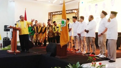 Ketua Komisi II DPRD kabupaten Sukabumi Fraksi Partai Gerindra Teddy Setiadi hadiri Deklarasi dan Halal bihalal