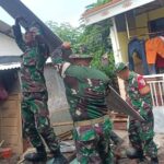 Capai Hasil Signifikan, Sinergitas Koramil Pacet Bareng Baznas Bedah Rumah Warga Masuk Tahap Pemasangan Atap