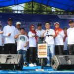 Ribuan Warga Senam Bareng Bupati, Meriahkan Rangkaian Hari Jadi Mojokerto Ke-732