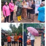 Banjir di 3 Kecamatan Kabupaten Tanggamus, Koramil 424-02/Wonosobo Turun Bantu Warga Terdampak