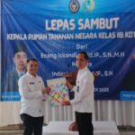 Rutan Kelas II B Kotaagung menggelar Lepas sambut kepala Rutan kelas II B Kotaagung dari Enang Iskandi kepada Karutan yang baru Indar Laya