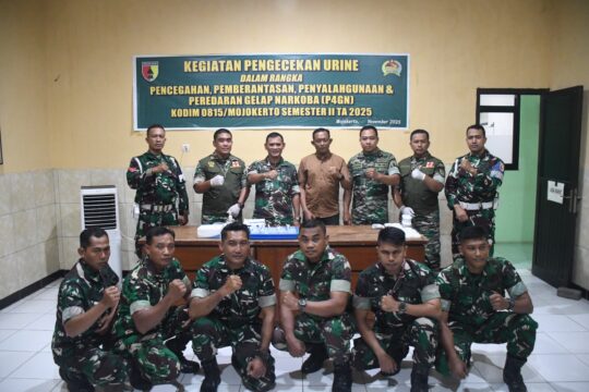 Kodim 0815/Mojokerto Gelar Penyuluhan Bahaya Narkoba, Perkuat Program P4GN Semester II TA 2025