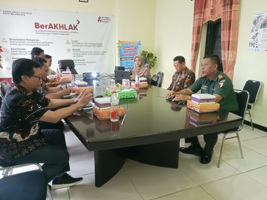 Kodim 0815 Mojokerto  dan BPS Kota Mojokerto Gelar Rakor Evaluasi Program Makan Bergizi Gratis (MBG)