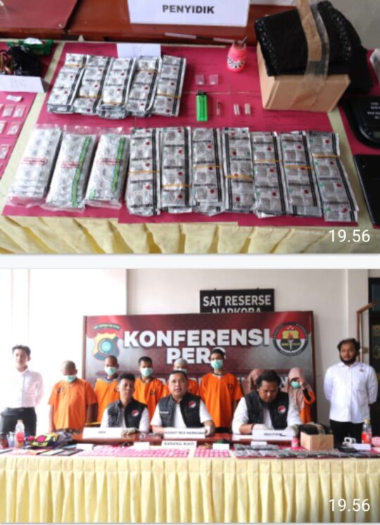 Satresnarkoba Polres Belitung ungkap lima kasus penyalahgunaan narkotika, tujuh tersangka diamankan
