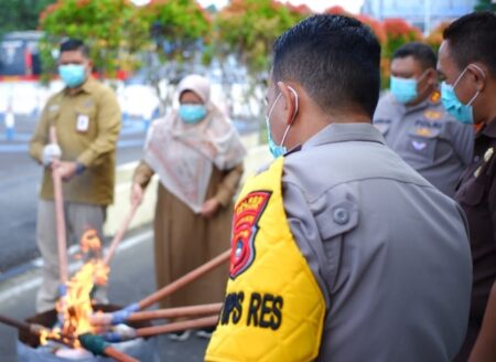Sabu Seberat 1,025 Gram Berhasil Dimusnahkan Polres Belitung