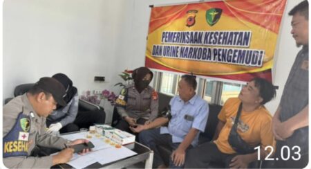 Operasi Lilin Lodaya, Polresta Cirebon Laksanakan Tes Urine Terhadap Puluhan Sopir Bus