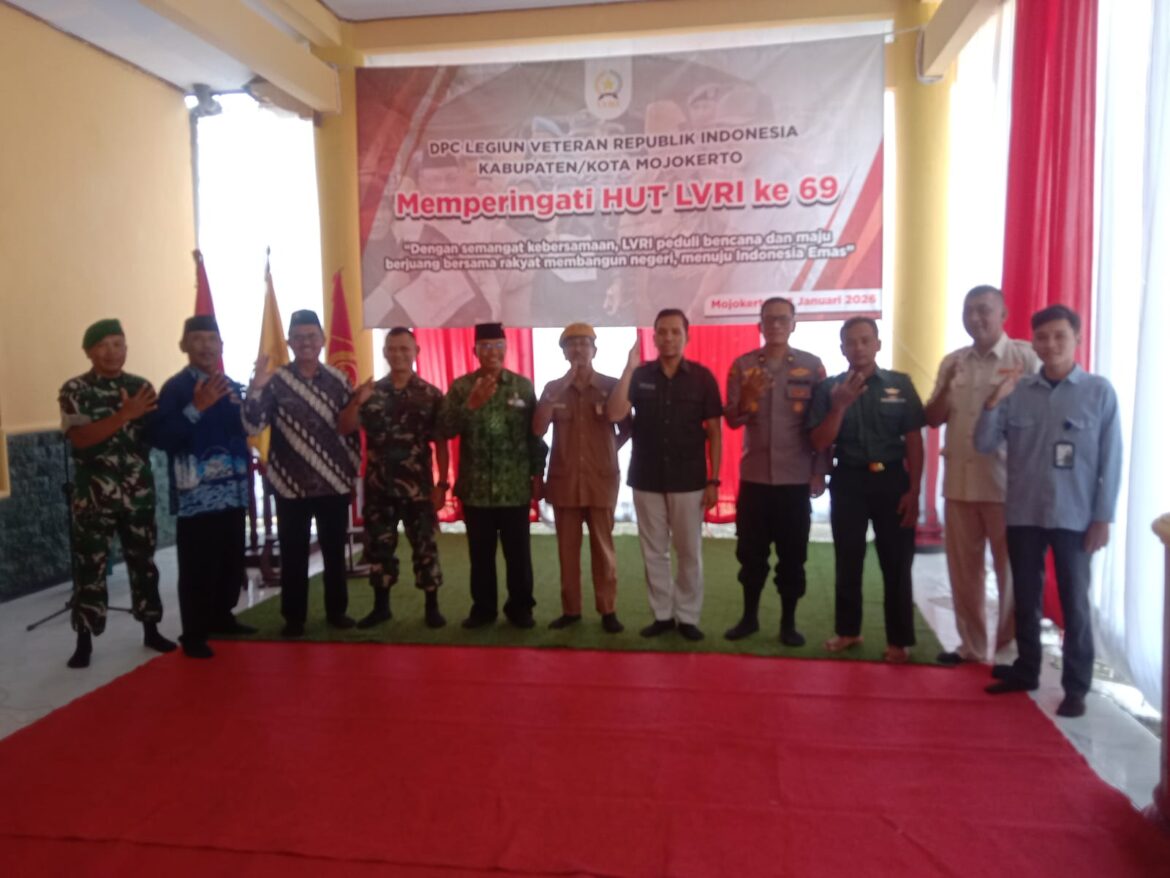 Peringatan HUT ke-69 LVRI dan HUT ke-45 PPM, Kasdim Mojokerto : Teguhkan Komitmen Jaga Nilai Juang Bangsa