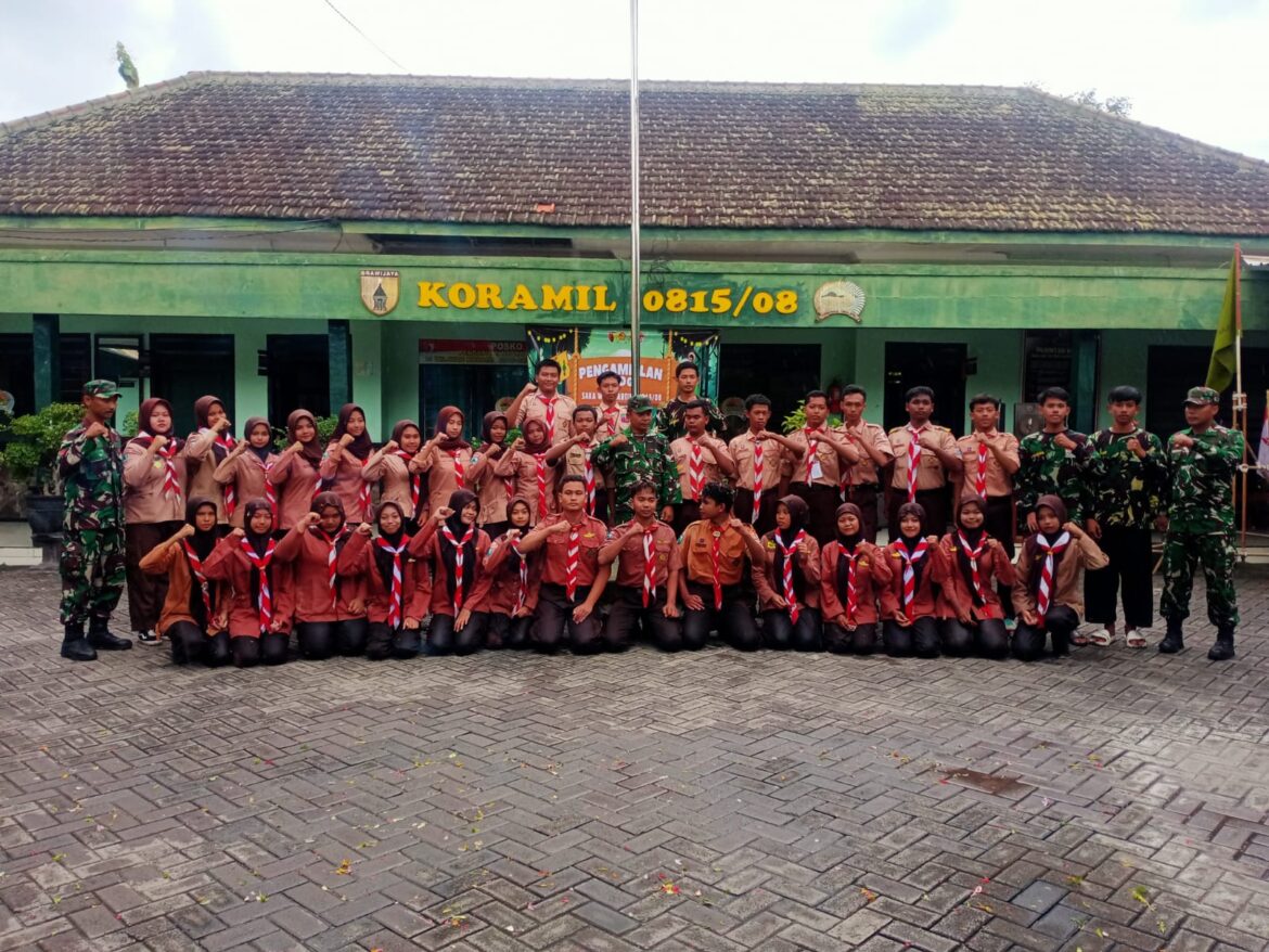 Koramil 0815/08 Dawarblandog Tuntaskan Pengambilan Badge Saka Wira Kartika, Bentuk Pramuka Tangguh dan Berkarakter