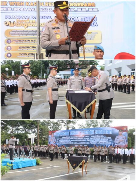 Polresta Tangerang Gelar Sertijab Kabag, Kasat, dan Kapolsek