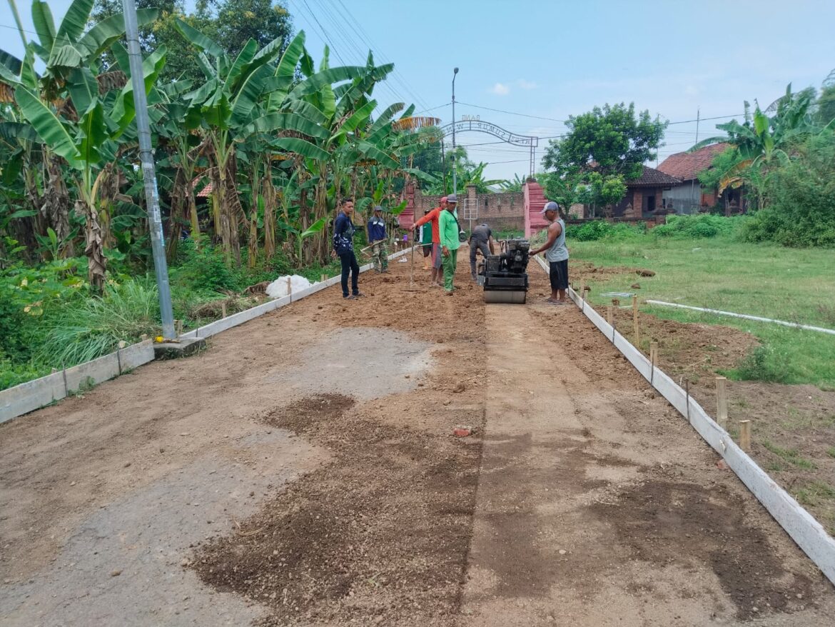 BK Desa Bejijong Anggaran Th. 2025 Untuk Membangun Jalan Rabat Beton di Dusun Bejijong