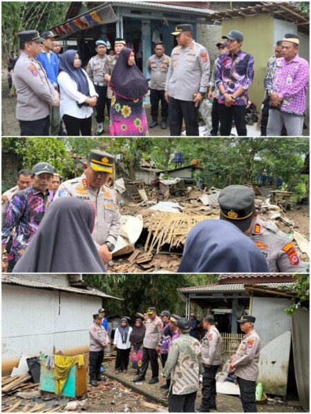 Kapolresta Tangerang Tinjau Rumah Roboh Di Kresek Pastikan Koordinasi Bantuan Pembangunan Ulang