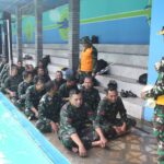 Uji Ketahanan Prajurit, Kodim 0815/Mojokerto Gelar PSJM Renang Militer