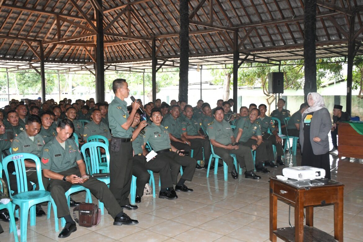 Kodim 0815/Mojokerto Gandeng BSI Gelar Sosialisasi Tabungan Haji dan Emas bagi Prajurit