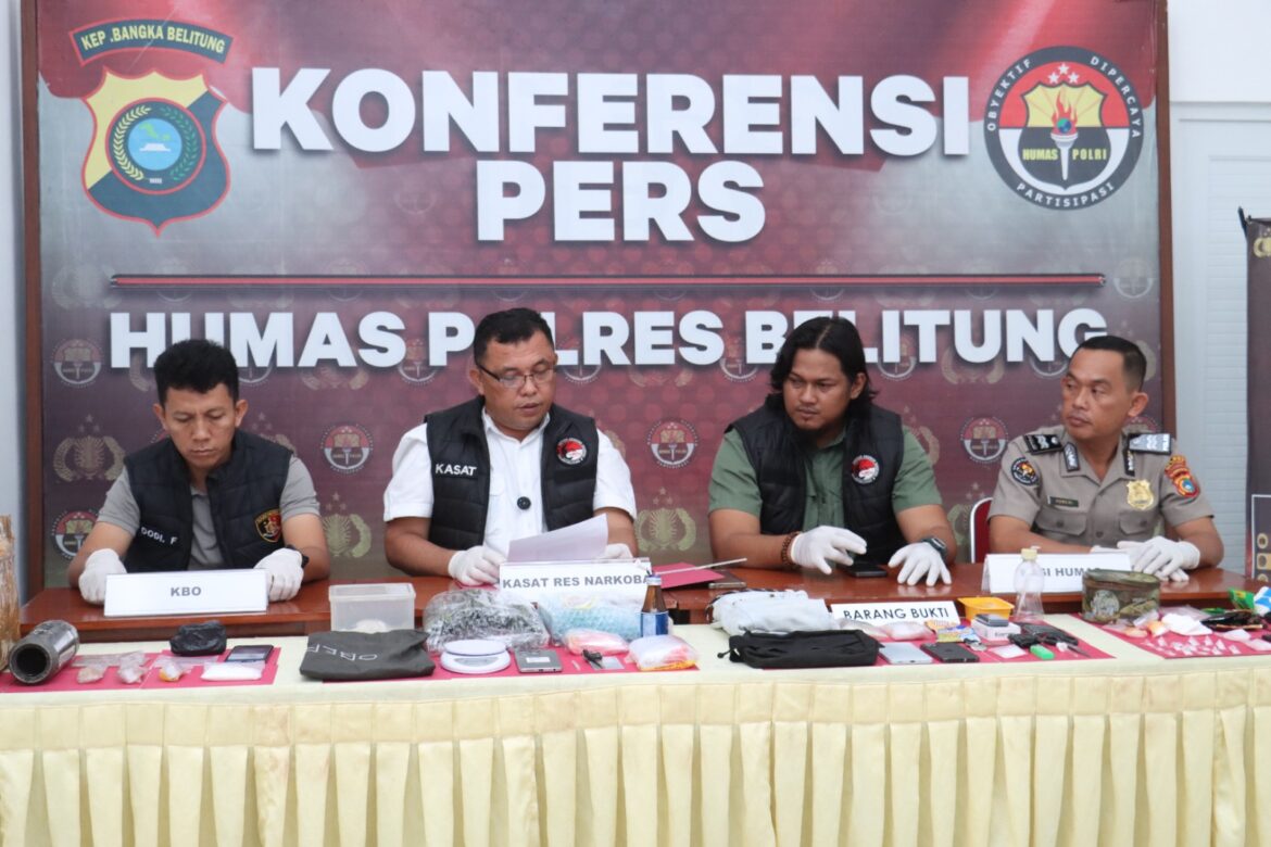 Satuan Reserse Narkoba Polres Belitung Berhasil Amankan Narkotika Jenis Sabu Dari Pulau Bangka Menuju Belitung