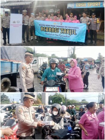 Keluarga Besar Polsek Tigaraksa Bersama Bhayangkari Ranting Polsek Tigaraksa Berbagi Takjil “Marhaban Ya Ramadhan
