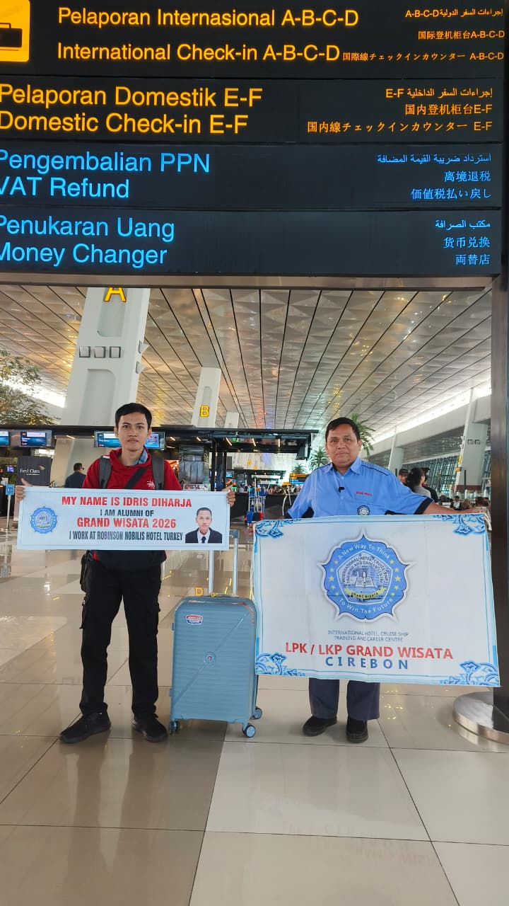 Resmi Visa Kerja, LKP/LPK Grand Wisata Kembali Berangkatkan Alumninya ke Luar Negeri 