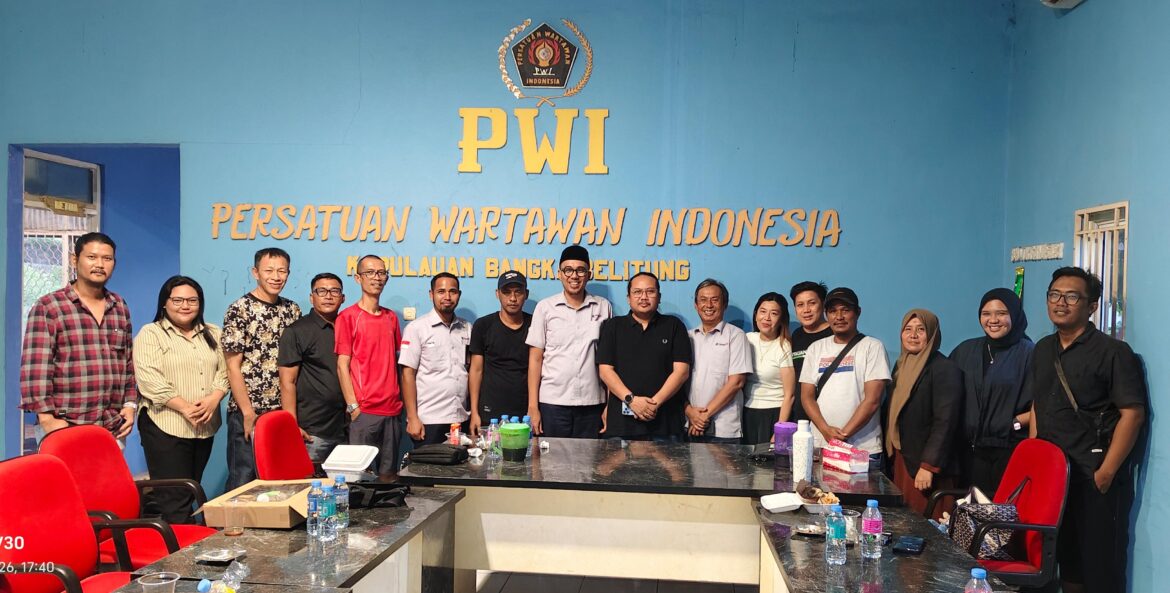 PT Timah Kunjungi PWI Babel, Apresiasi dan Dukung Pasca Perusakan Kantor