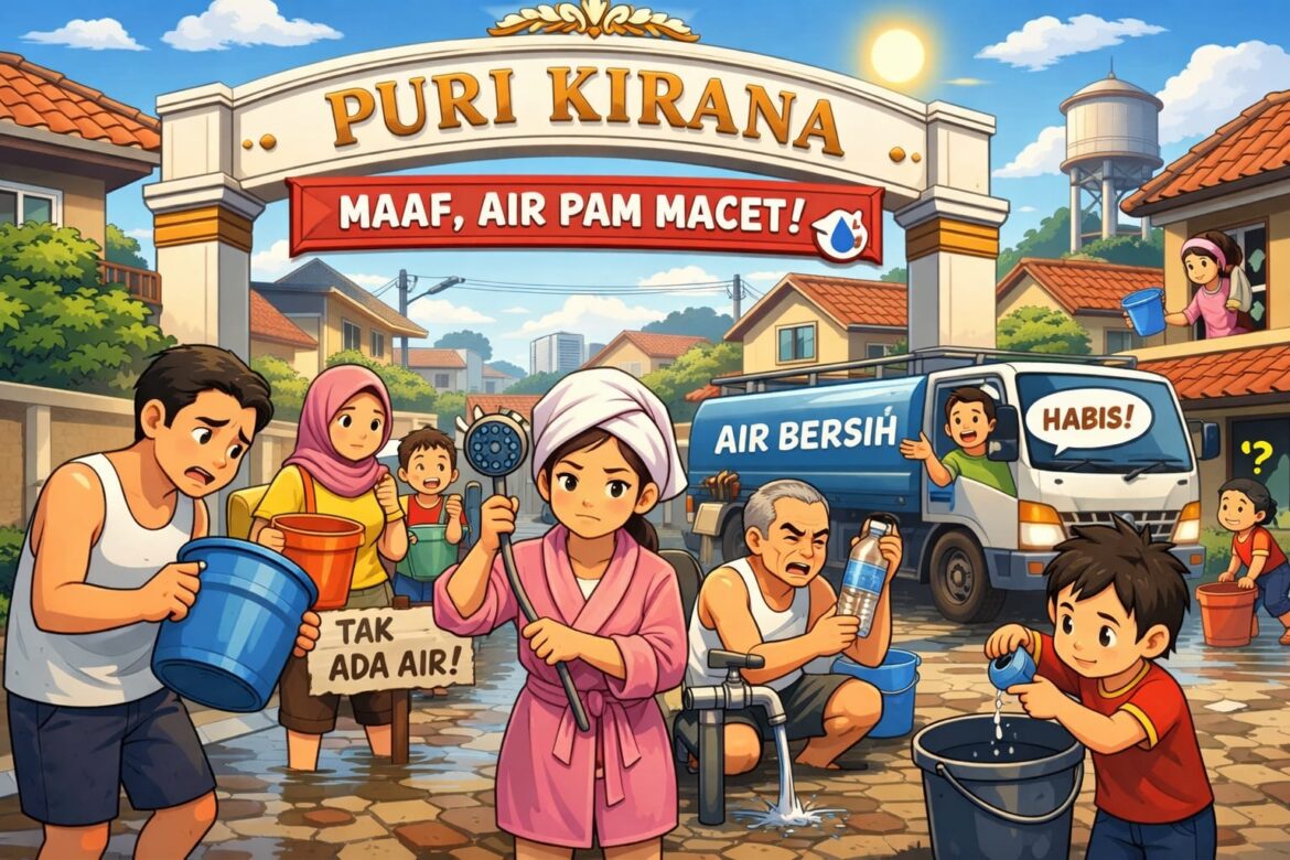 Aliran Air Bersih Terganggu di Puri Kirana 5, PDAM Akui Kendala Teknis dan Janjikan Perbaikan Bertahap