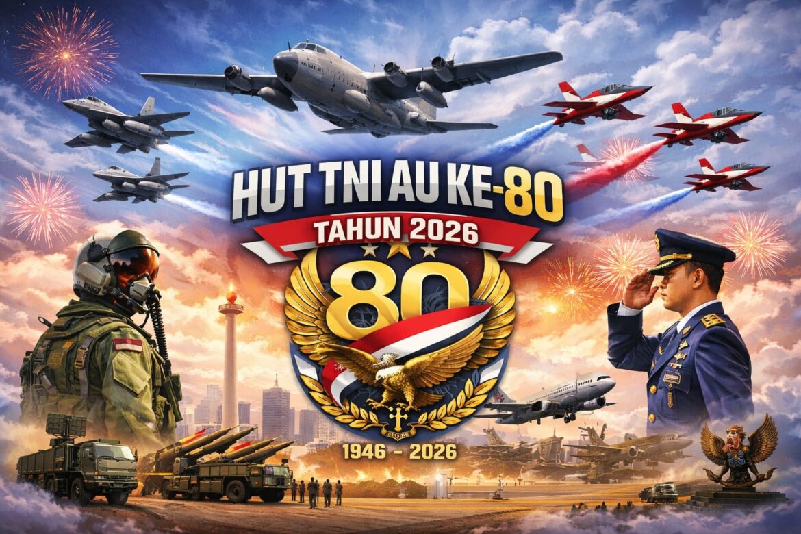TNI AU Rayakan HUT ke-80: “Pengabdian Tanpa Batas, TNI AU AMPUH Indonesia Maju”