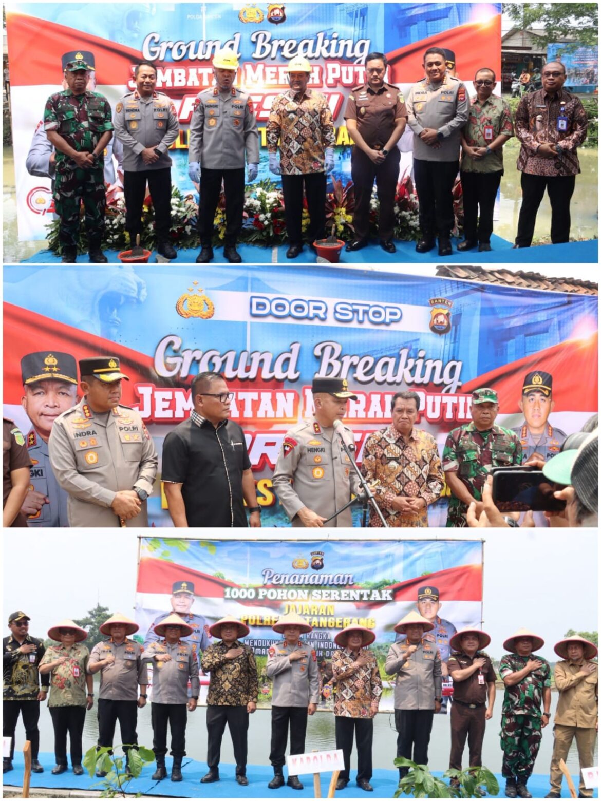 Jembatan Dibangun, 1.000 Pohon Ditanam: Polresta Tangerang Dorong Konektivitas dan Ketahanan Pangan untuk Masyarakat