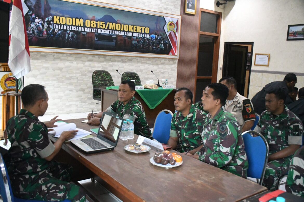 Kodim 0815/Mojokerto Terima Audit Kinerja Itdam V/Brawijaya TW II TA 2026