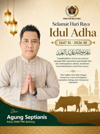 Ketua SIWO PWI Belitung Ucapkan Selamat Idul Adha