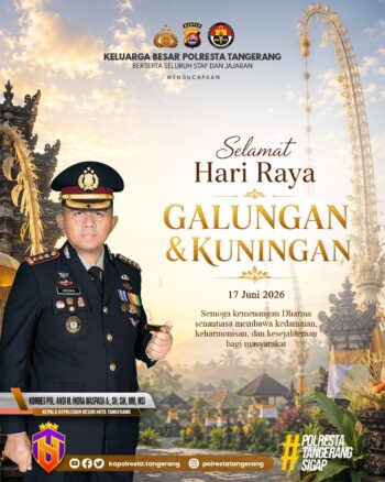 Maknai Hari Raya Galungan, Kapolresta Tangerang Ajak Masyarakat Bersama-sama Jaga Kamtibmas
