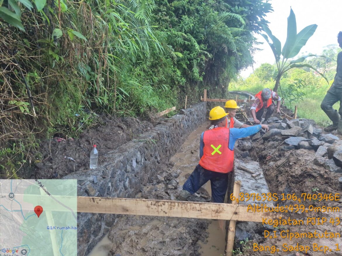 Dinas PU Genjot Perbaikan Irigasi Ci Pamatutan Sebelum Masuk Musim Tanam Berikutnya