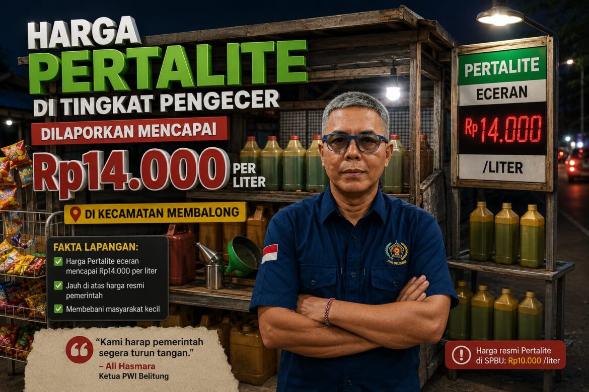 PWI Belitung Soroti Pertalite Rp13.000–Rp14.000 di Membalong, Desak ESDM dan Disperindag Sidak