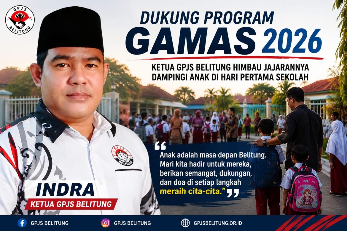 Dukung GAMAS 2026, Ketua GPJS Belitung Ajak Para Ayah Antar Anak di Hari Pertama Sekolah