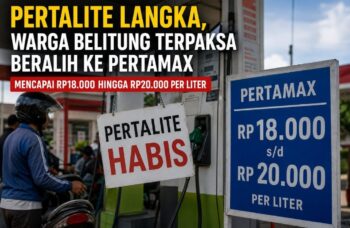 Pertalite Langka, Warga Belitung Terpaksa Beralih ke Pertamax mencapai Rp18.000 hingga Rp20.000 per liter 