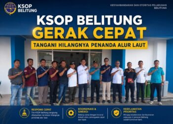 KSOP Belitung Gerak Cepat Tangani Hilangnya Penanda Alur Laut