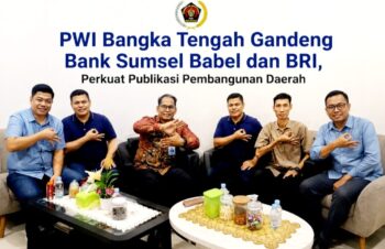 PWI Bangka Tengah Gandeng Bank Sumsel Babel dan BRI, Perkuat Publikasi Pembangunan Daerah