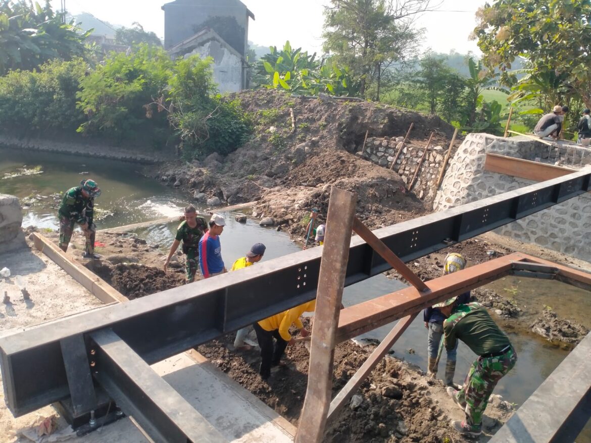 Gelagar Baja Mulai Terpasang, Jembatan Garuda Tahap V di Bangsal Masuki Fase Konstruksi Utama