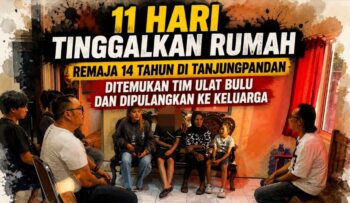 11 Hari Tinggalkan Rumah, Remaja 14 Tahun di Tanjungpandan Ditemukan Tim Ulat Bulu dan Dipulangkan ke Keluarga