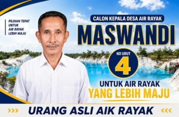 Calon Kades No.4 Maswandi Ajak Warga Air Rayak Gotong Royong Wujudkan Desa Maju