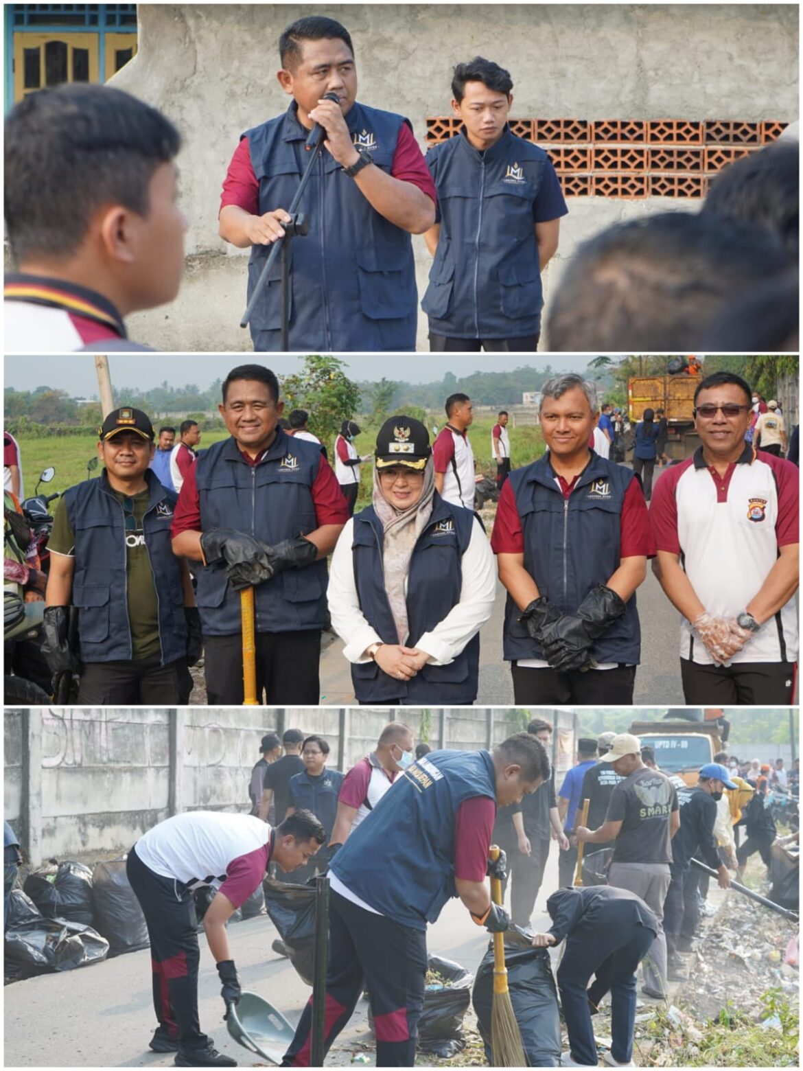 Polresta Tangerang Bareng Mahasiswa Lentera Muda Gelar Jumat Asri, Bersih-bersih Lingkungan di Tigaraksa