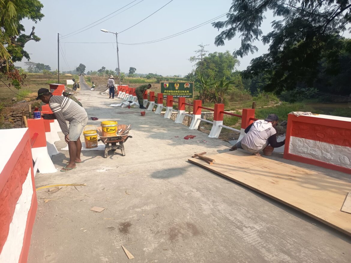 Progres Dikebut, Pembangunan 7 Jembatan Perintis Garuda Kodim 0815/Mojokerto Masuki Tahap Akhir