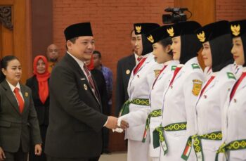 76 Paskibraka Kota Mojokerto Dikukuhkan, Diminta Jadi Teladan Generasi Muda