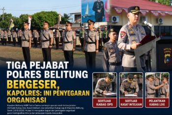 Tiga Pejabat Polres Belitung Bergeser, Kapolres: Ini Penyegaran Organisasi