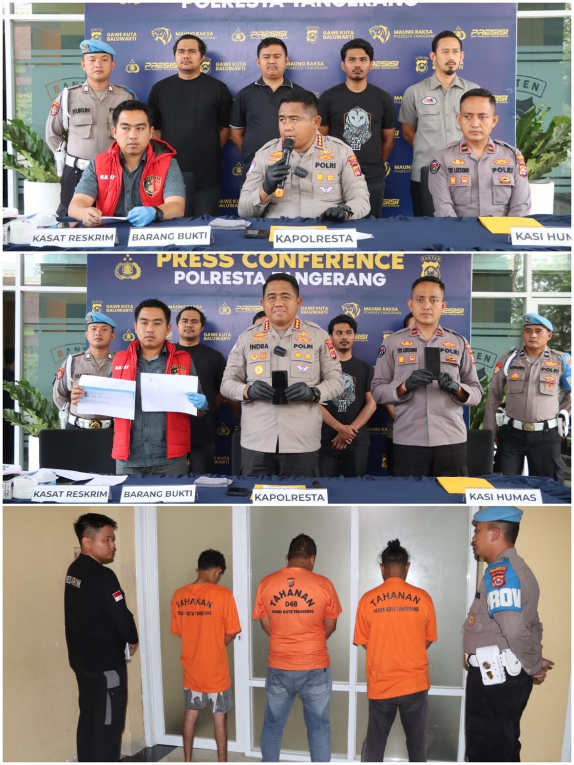 Kasus Matel Diduga Peras Pengendara di Cikupa Diungkap, Polresta Tangerang Tangkap Tiga Terduga Pelaku