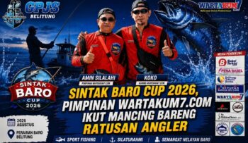Sintak Baro Cup 2026, Pimpinan WartaKum7.com Ikut Mancing Bareng Ratusan Angler