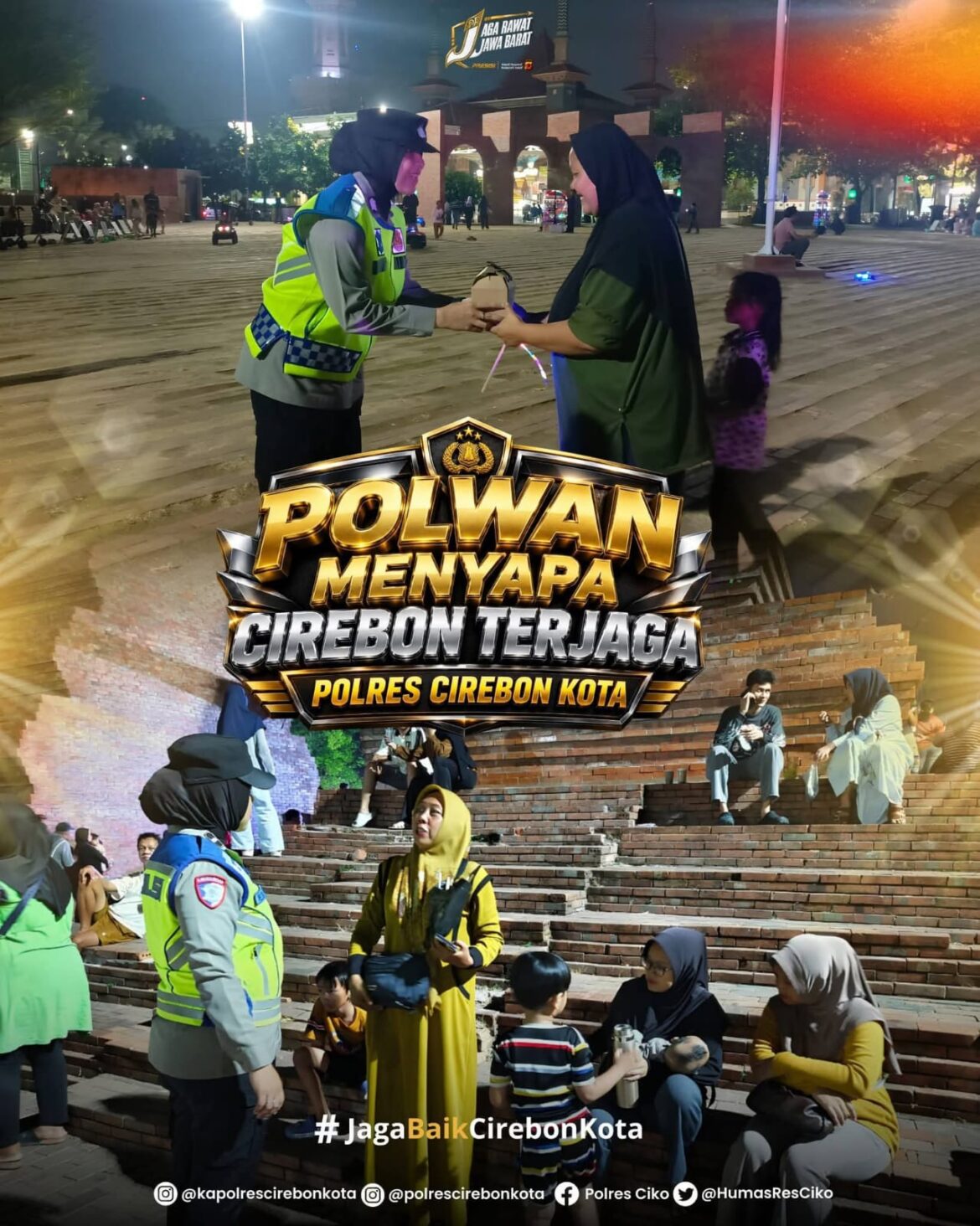 Polwan Hadir Sapa dan Layani Warga Kota Cirebon 